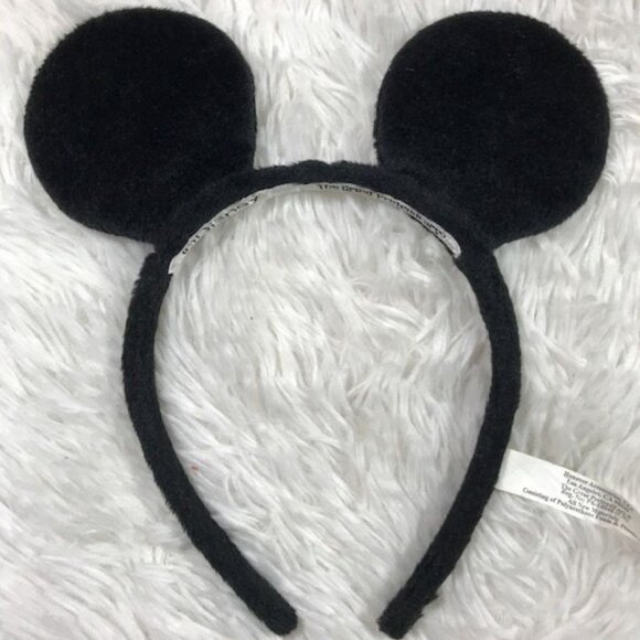 NWOT Set of 2 Low Pile Faux Fur Mickey Mouse Ears Headbands - Picture 2 of 6